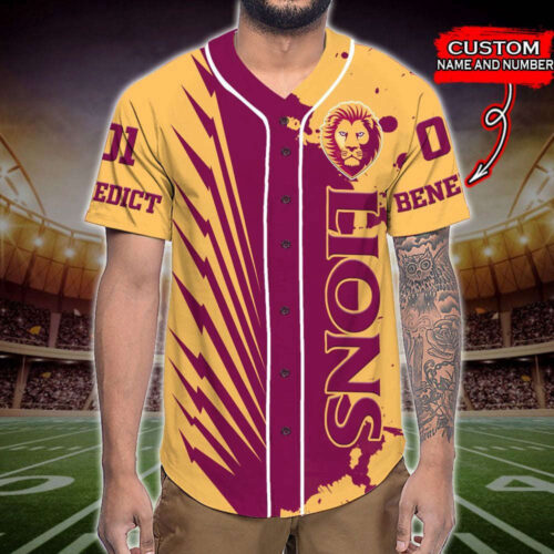 Trending 2023 Personalized Brisbane Lions AFL All Over Print 3D Baseball Jersey