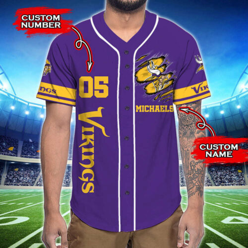 Trending 2023 Personalized Minnesota Vikings God First Family Second All Over Print 3D Baseball Jersey