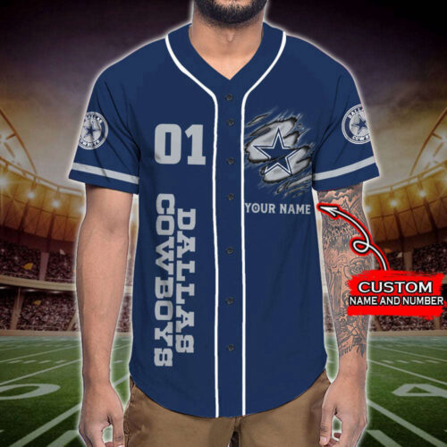 Trending 2023 Personalized Dallas Cowboys Skull Damn Right All Over Print 3D Baseball Jersey