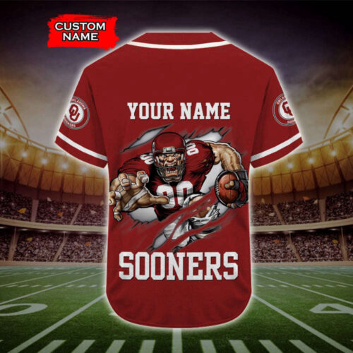 Trending 2023 Personalized Oklahoma Sooners Mascot All Over Print 3D Baseball Jersey