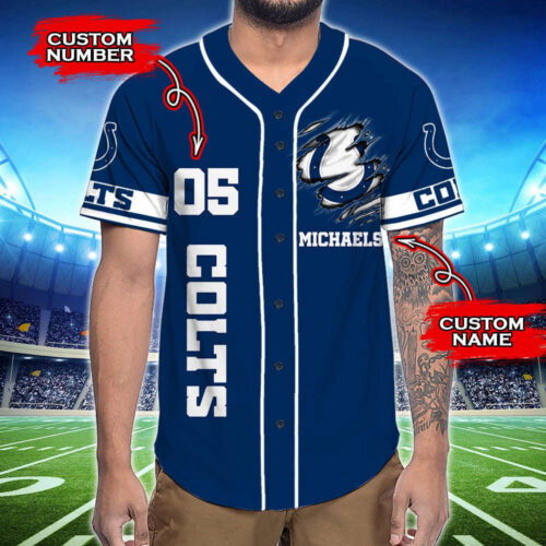 Trending 2023 Personalized Indianapolis Colts God First Family Second All Over Print 3D Baseball Jersey