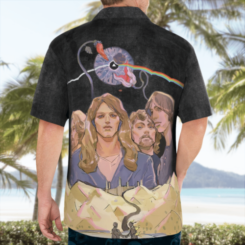 Pink Floyd Amazing Raven X Artwork Hawaiian Shirt