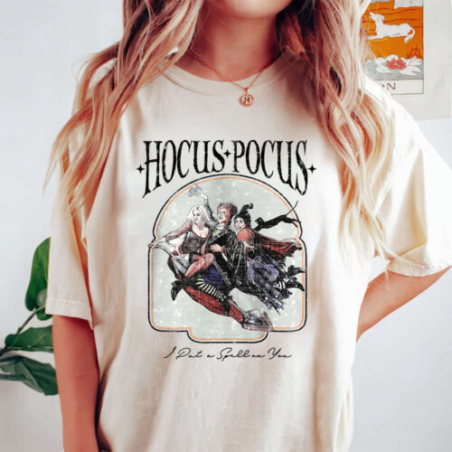 Vintage Hocus Pocus Comfort Colors Shirt, Sanderson Sisters Shirt, Disneyland Family Trip Shirt, Disney Halloween Shirt,2023 Halloween Party