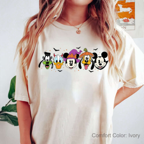 Disney Mickey And Friends Halloween Comfort Shirt,  Retro Halloween Shirt, Halloween Party Shirt, Halloween Matching Shirt,WDW Magic Kingdom