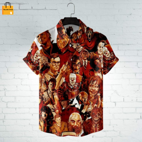 Exorcist Michael Myers Jason Voorhees Hawaiian Shirt Horror Movie Fan Apparel