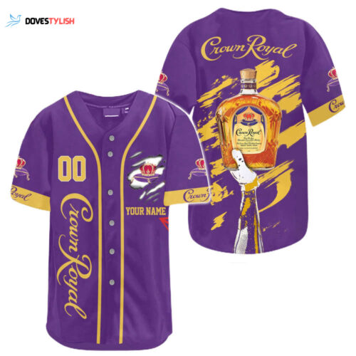 2023 Personalized Crown Royal Purple Baseball Jersey – Trending All Over Print 3D