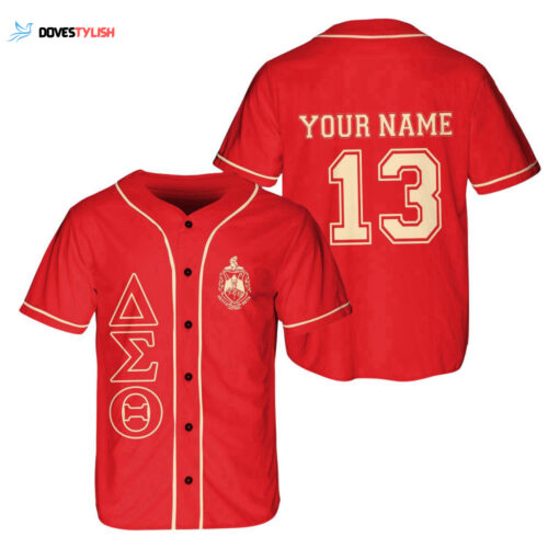 2023 Personalized Delta Sigma Theta Baseball Jersey – Red Trending All Over Print 3D Design