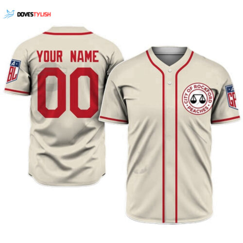 2023 Personalized Rockford Peaches Baseball Jersey – White