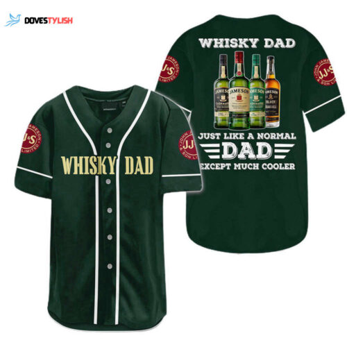 2023 Trending Jameson All Over Print 3D Baseball Jersey – Dark Green: Personalized Cool Dad Attire