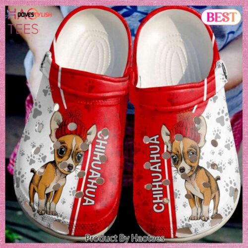 Animals Dog Christmas Chihuahua Love Red Rubber Crocs Clog Shoes Comfy Footwear