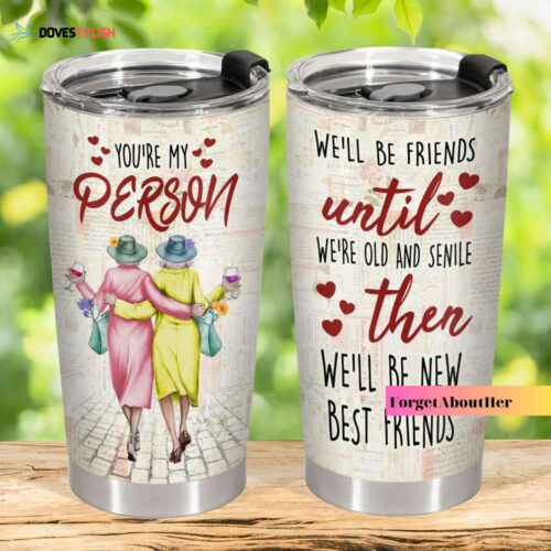 Best Friends Tumbler, Bestie Tumbler, We’ll Be Friends Tumbler Cup With Lid 20 oz, Best Friends Cup, Sister Drinking Cup, Gifts For Wom