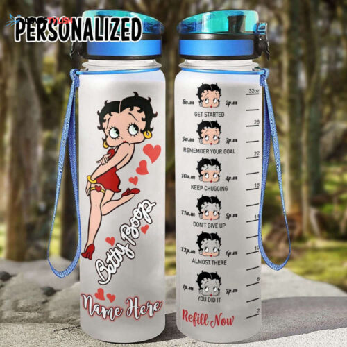 Betty Boop Mickey Personalized Water Tracker Bottle