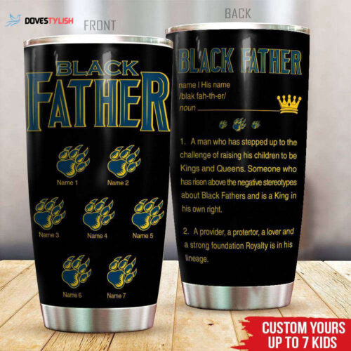 Black Father Custom Tumbler Definition Personalized Gift