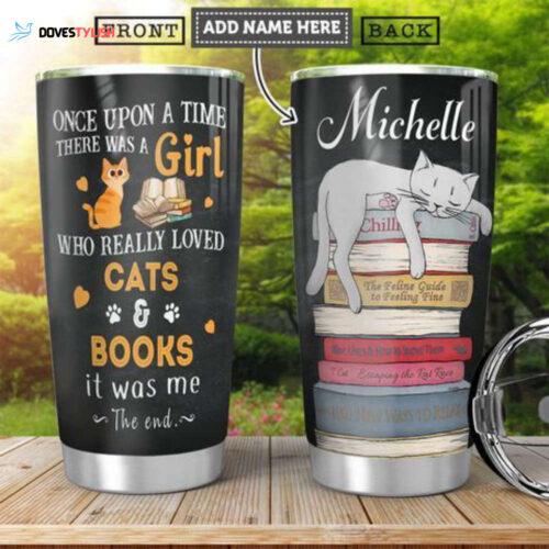 Book Dragon Personalized Stainless Steel Tumbler, Personalized Tumblers, Tumbler Cups, Custom Tumblers