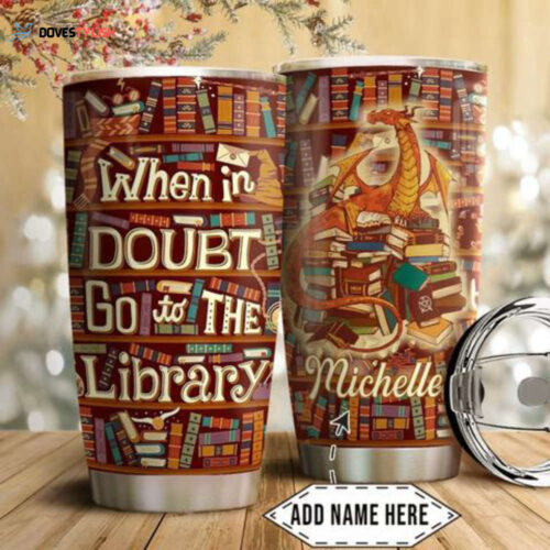 Books And Cats Personalized Stainless Steel Tumbler, Personalized Tumblers, Tumbler Cups, Custom Tumblers