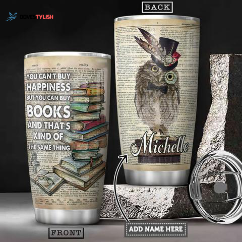Book Dna Personalized Stainless Steel Tumbler, Personalized Tumblers, Tumbler Cups, Custom Tumblers
