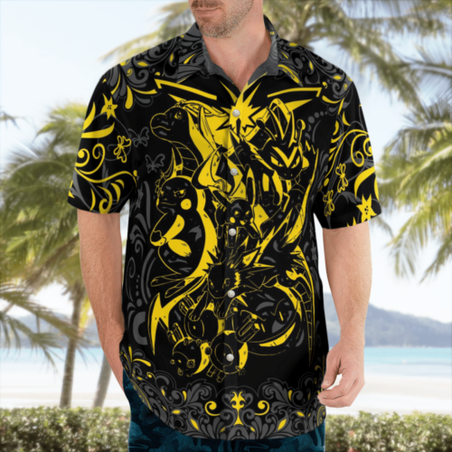 Capture the Hawaiian Vibes with Pokémon Tropical Shirt: A Fun and Stylish Addition!