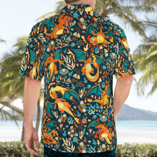 Charizard Fire-Breathing Hawaiian Shirt – Pokemon Style