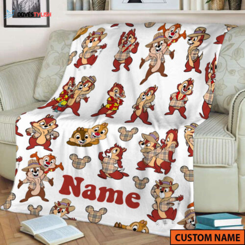 Personalized Beauty And The Beast Baby Name Blanket – Alphabet Sherpa Fleece Mink