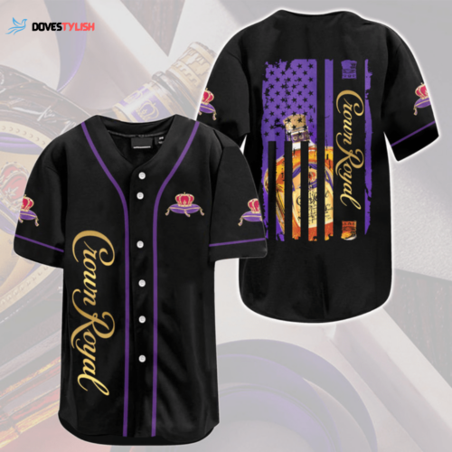 Crown Royal Black 3D Baseball Jersey: All Over Print for a Stylish Statement