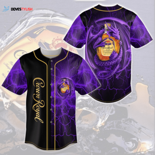 Crown Royal Purple Dragon Baseball Jersey – Vibrant 3D All Over Print