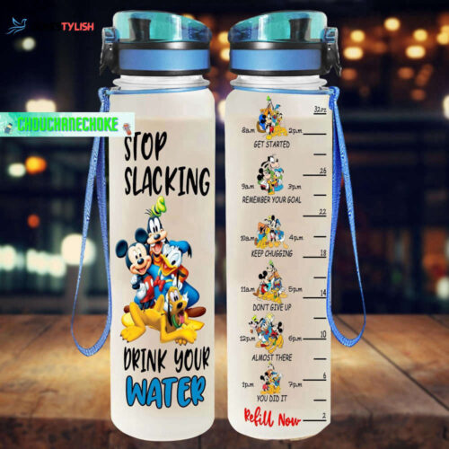Mickey Mouse Water Track Bottle, Mickey Water Bottle, Custom Name Water Bottle, Funny Water Bottle, Fitness Bottle, Mickey Mouse Gifts