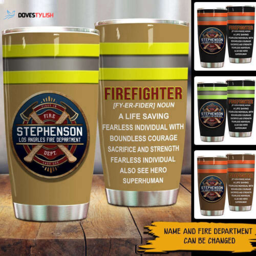FireFighter Custom Tumbler Fact Personalized Gift