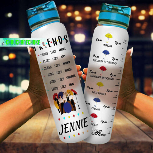 Friends Movie Water Bottle Tracker, Friends Drink Bottle, Friends Water Bottle, Friends Gifts, Custom Water Bottle, Personalized Bottle