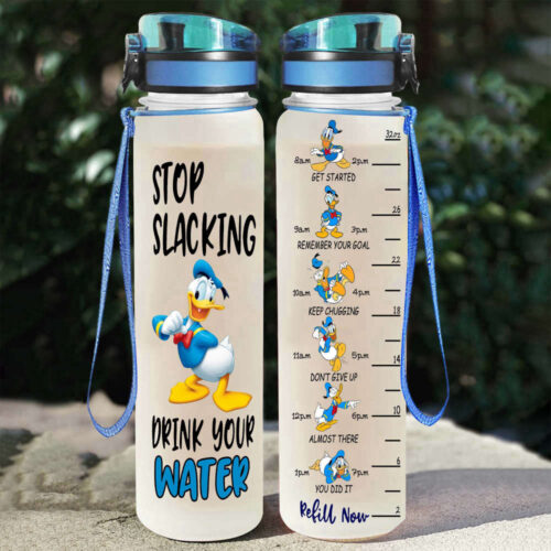 Funny Donald Duck Disney Graphic Cartoon 32oz Water Tracker Bottle