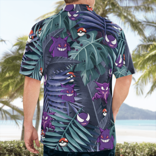 Gengar s Evolution Hawaiian Shirt: Stylish Pokemon Apparel for Fans