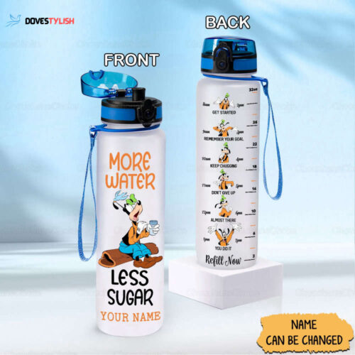 Goofy Water Tracker Bottle, Goofy Water Bottle, Funny Goofy Bottle, Goofy Motivational Bottle, Personalized Goofy Bottle,Disney Water Bottle