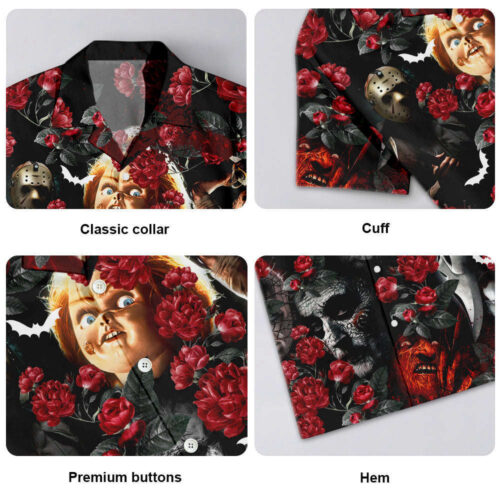 Halloween Horror Movie Tropical Hawaiian Shirt – Spooky All Star Style