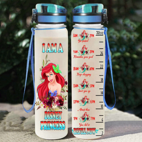 I Am Ariel Princess Cute Disney Graphic Cartoon Water Tracker Bottle