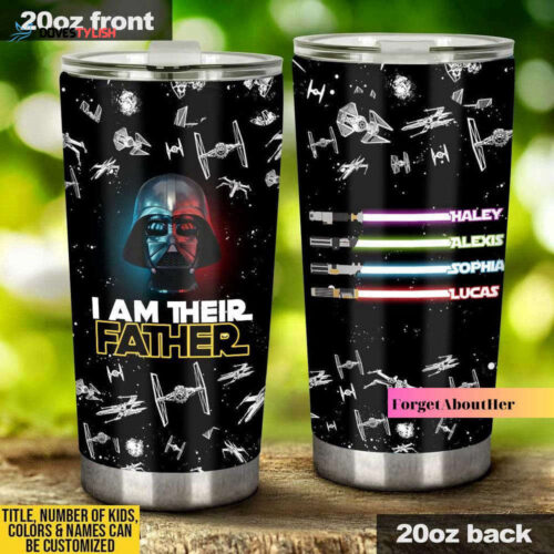 I Am There Father Tumbler, Personalized Father’s Day The Force Tumbler, Darth Vader Dad Tumbler, Star Wars Dad Tumbler, Gift For Dad