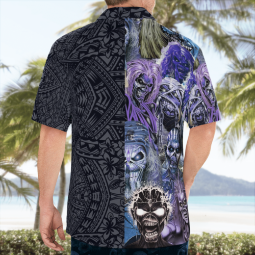 Iron Maiden Eddie tribal Hawaiian shirt