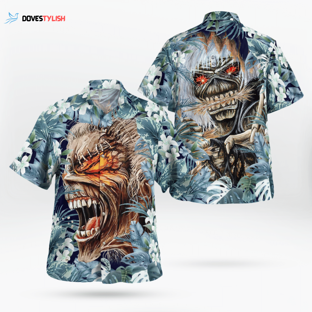 Iron Maiden Heavy Mental Tropical Hawaiian shirt - Dovestylish