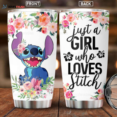 Stitch Tumbler With Lid – Disney Vacation Cup Perfect Birthday Gift – 20 Oz