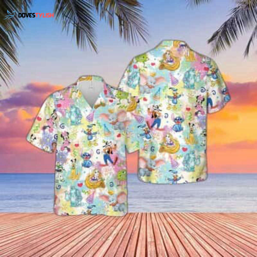 Lilo Stitch Mickey & Friends Hawaiian Shirt: Best Beach Gift from ...