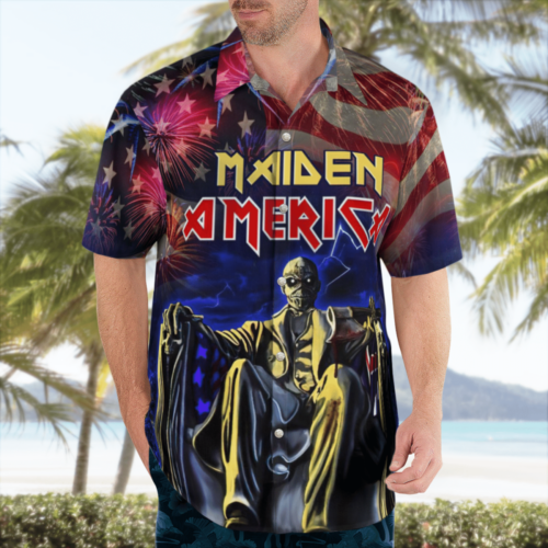 Maiden America 4th Of July Feriworks Hawaii Shirt