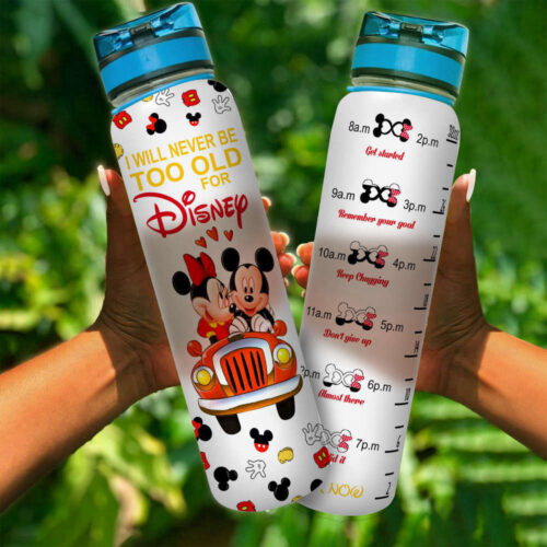 Mickey Minnie In The Car Disney Graphic Cartoon 32oz Water Tracker Bottle