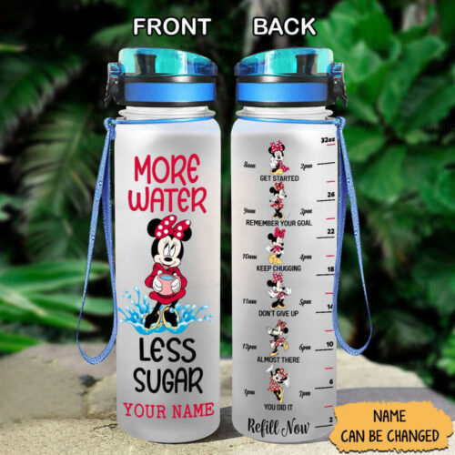 Minnie Water Tracker Bottle, Minnie Water Bottle, Funny Minnie Bottle, Minnie 32oz Water Bottle, Personalized Water Bottle, Mother Day Gift