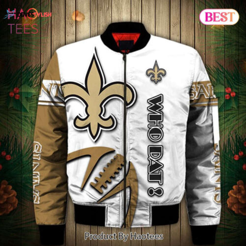 NEW FASHION 2023 New Orleans Saints Bomber jacket Graphic balls gift for fans