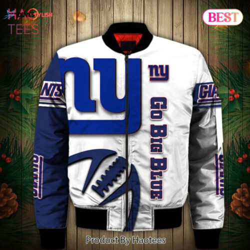 NEW FASHION 2023 New York Giants Bomber Jacket Graphic balls gift for fans