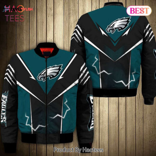 NEW FASHION 2023 Philadelphia Eagles bomber Jacket lightning graphic gift for men