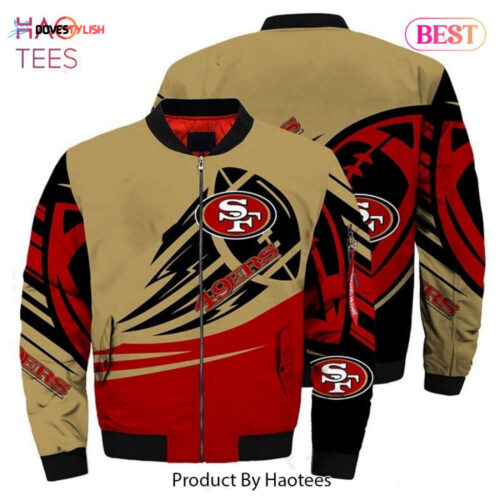 NEW FASHION 2023 San Francisco 49ers Bomber Jacket graphic heart ECG line
