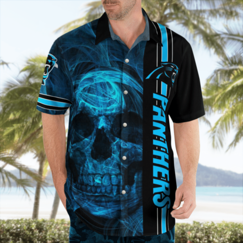 Panthers Skull Smoke Football Team Hawaii Shirt: Bold and Stylish Gear