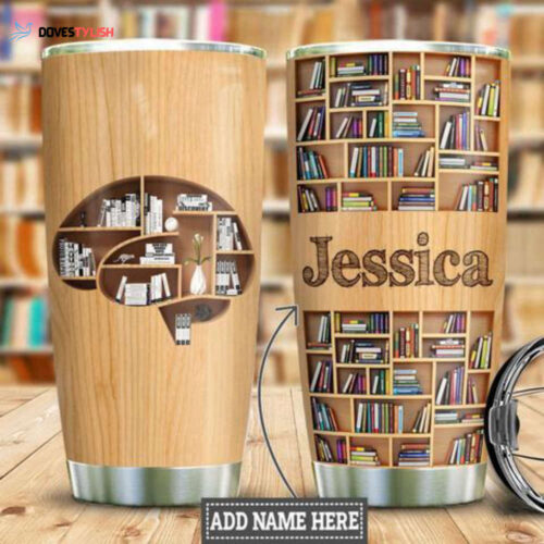 Personalized Book Reader Anatomy Stainless Steel Tumbler, Personalized Tumblers, Tumbler Cups, Custom Tumblers