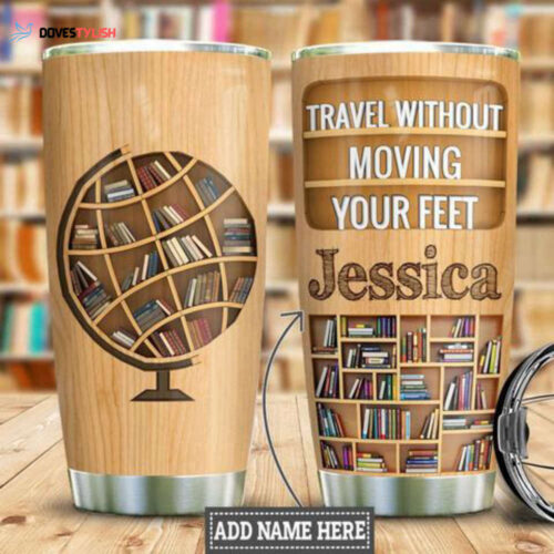 Book Lover Personalized Stainless Steel Tumbler, Personalized Tumblers, Tumbler Cups, Custom Tumblers