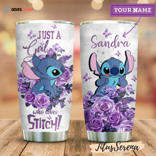 Personalized Stitch Tumbler, Personalized Stitch lilo Cup, Stitch Coffee Tumbler, Funny Stitch Tumbler, 20oz Stainless Steel
