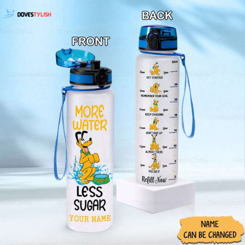 Eeyore Water Tracker Bottle, Personalized Eeyore Motivational Bottle, Eeyore Lovers Gift, Eeyore 32oz Water Bottle, Gift For Her
